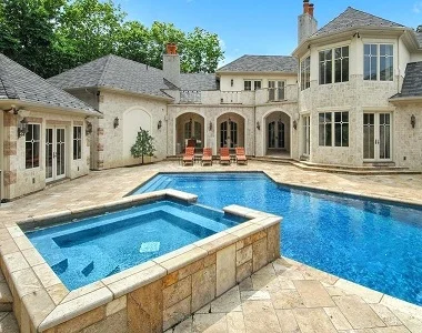 Ivory Rustic Travertine Drop Face Pool Coping tiles beige tile cream tiles light tiles