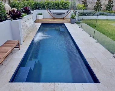 Ivory travertine pool coping tumbled pavers cream tiles biege pavers