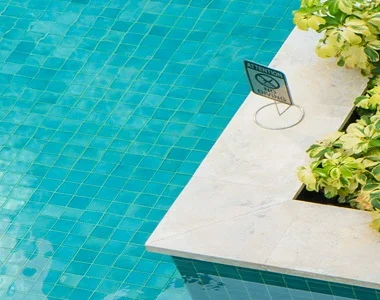 White pool coping tiles drop face pool coping pavers stone pavers